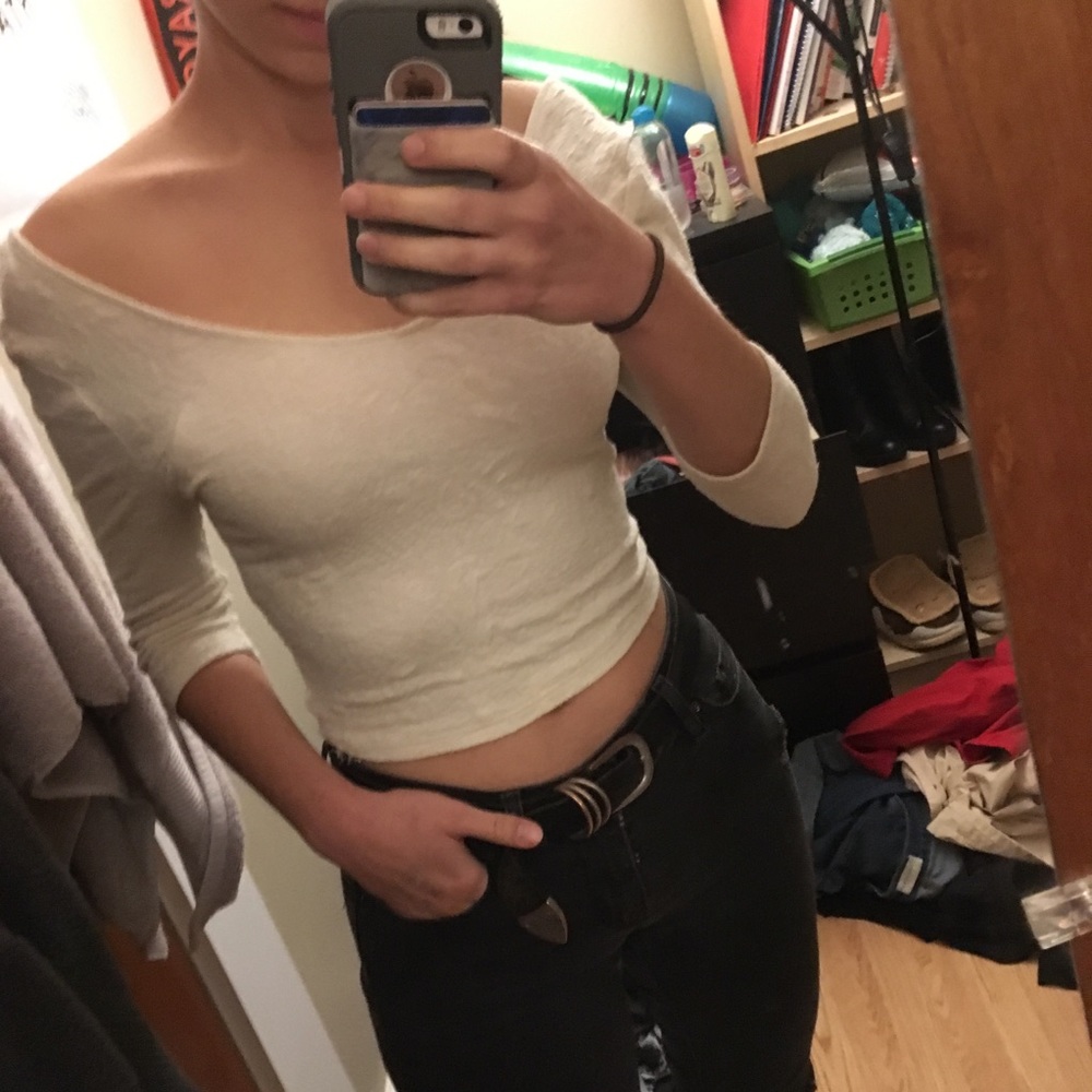 Off the shoulder crop top